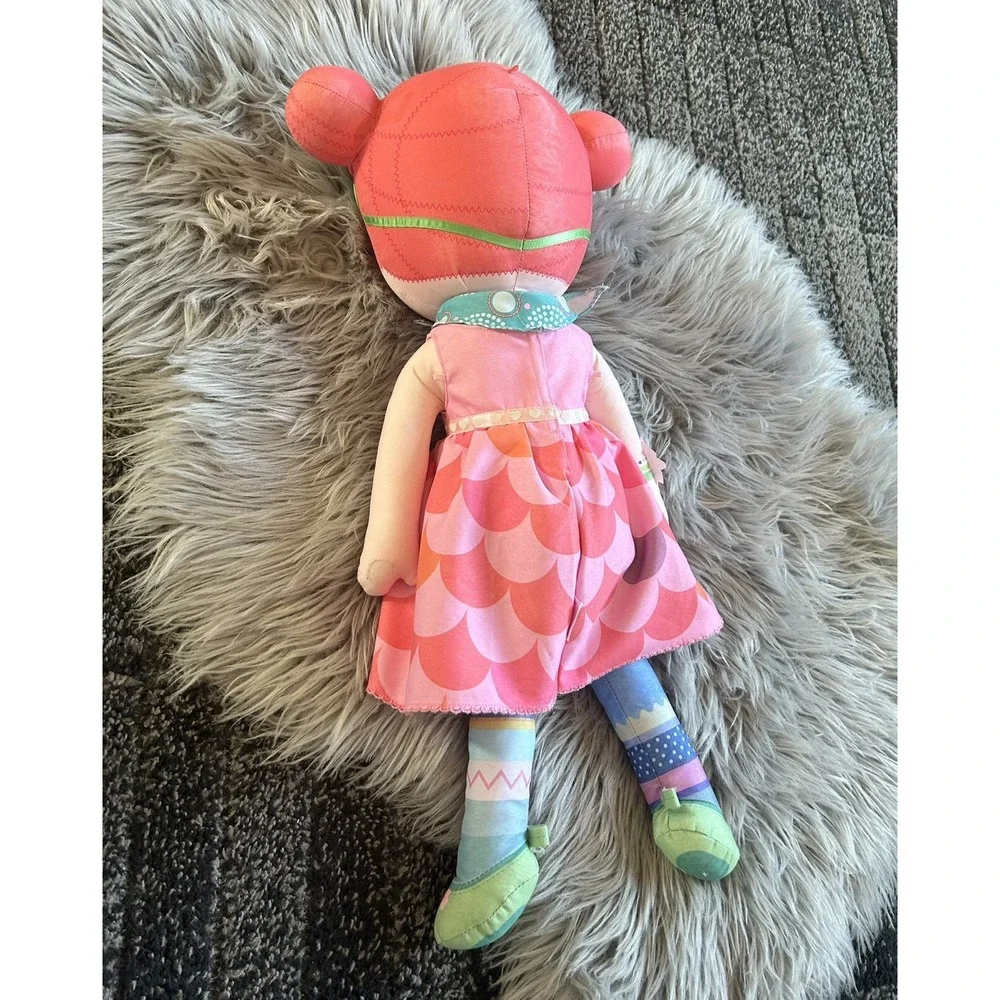 Zapf‎ Creations Mooshka Doll Plush Stuffed Toy Pink Green Bow Flowers Anchor